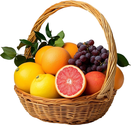 Kiste mit Gemüse und Obst